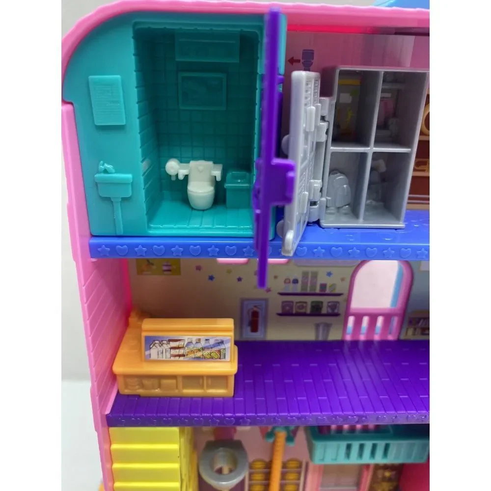 Polly Pocket‎ Pollyville Mighty Middle School w Accessories Great Play Set